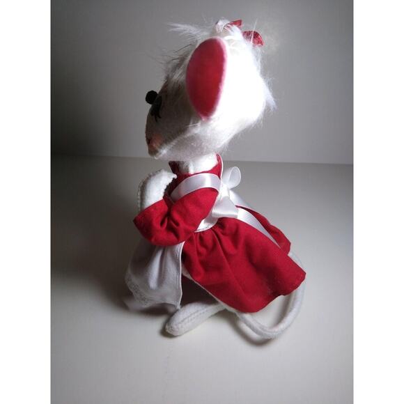 ANNALEE Love Heart Valentines Fancy Dressed White Female Mouse Doll 7.5" - Picture 3 of 8